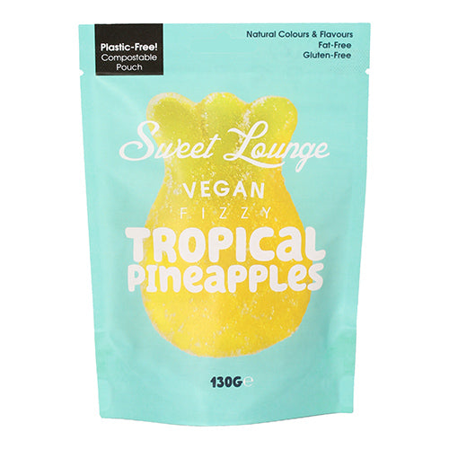 Sweet Lounge Vegan Fizzy Tropical Pineapple Pouch 130g 8