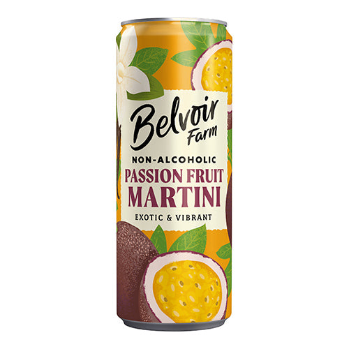 Belvoir Fruit Farm Non Alcoholic Passion Fruit Martini Can 250ml   12