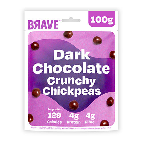 Brave Roasted Chickpeas Dark Chocolate Sharing 100g   6