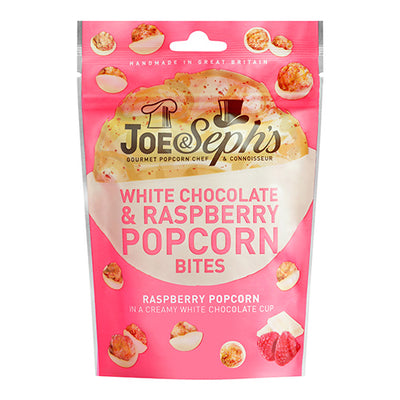 Joe & Seph’s White Chocolate & Raspberry Popcorn Bites 63g   14