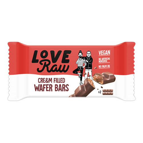 LoveRaw Vegan CRE&M Filled Wafer Bars - Original 43g   12
