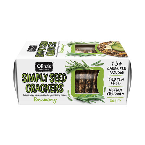Olina's Bakehouse Simply Seeds Crackers - Rosemary 80g   12