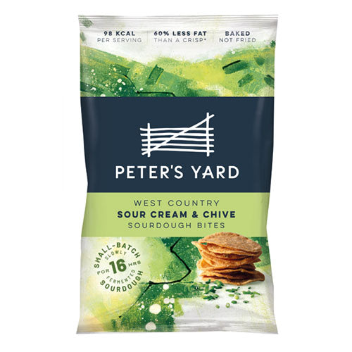 Peter's Yard West Country Sour Cream & Chive Sourdough Bites 90g Bag   8