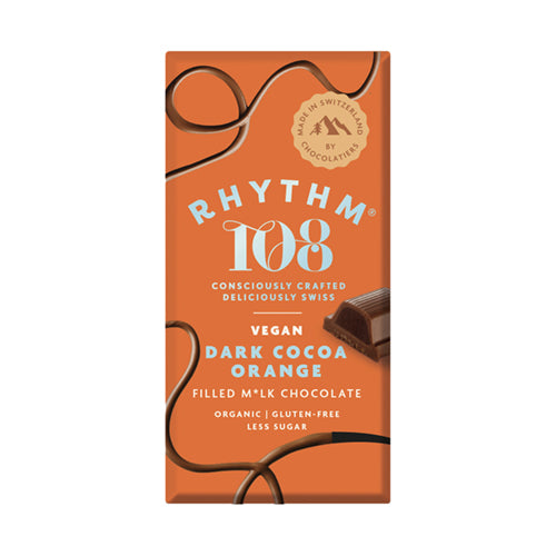 Rhythm 108 Swiss M'lk, Orange & Cacao Chocolate 100g   9