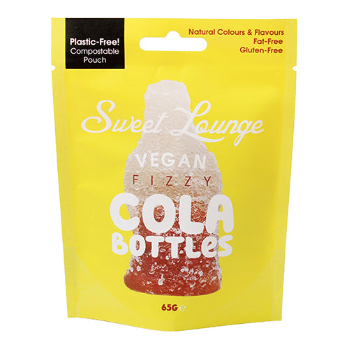 Sweet Lounge Vegan Fizzy Cola Bottles Pouch 65g   10