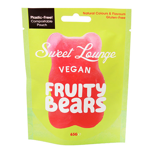 Sweet Lounge Vegan Fruity Bears Pouch 65g   10