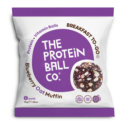 The Protein Ball Co - Blueberry Oat Muffin + Vitamin Balls 45g Bag   10