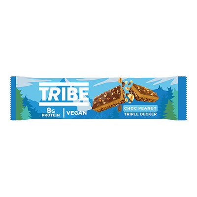 TRIBE Triple Decker Choc Peanut Butter Bar 40g   12