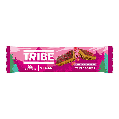 TRIBE Triple Decker Raspberry Bar 40g   12