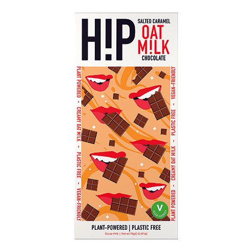 H!P Salted Caramel Oat Milk Chocolate 70g   12