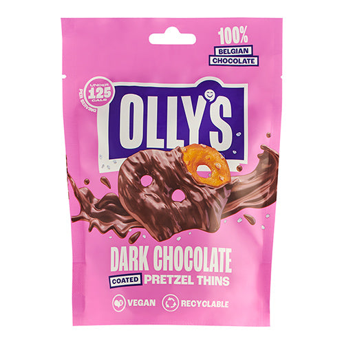 Olly's Pretzel Thins - Dark Chocolate 90g   10