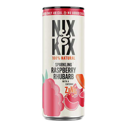 NIX&KIX Raspberry Rhubarb 250ml Can   24