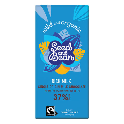 Seed&Bean 75g Plain Milk 37% Org & FT   10