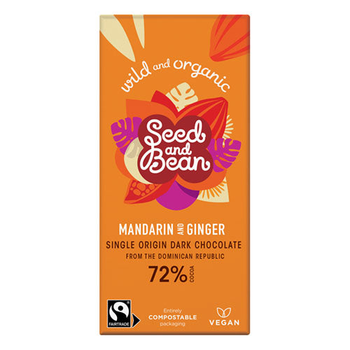 Seed&Bean 75g Extra Dark 72% - Mandarin & Ginger Org & FT   10