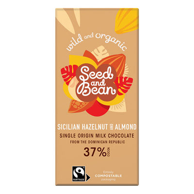 Seed&Bean 75g Rich Milk 37% - Hazelnut & Almond Org & FT   10