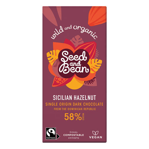 Seed&Bean 75g Dark 58% - Hazelnut Org & FT   10