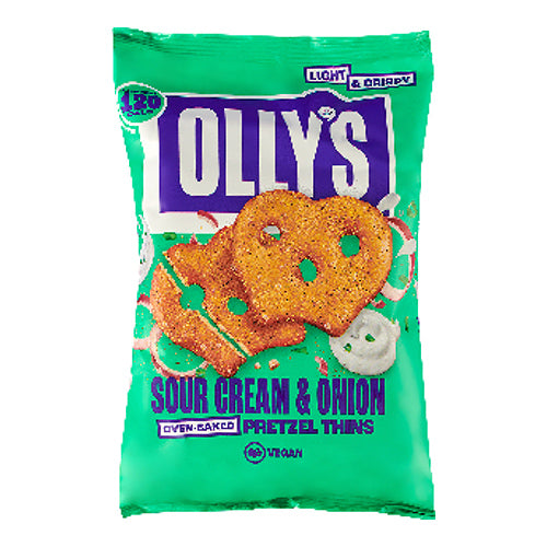 Olly's Pretzel Thins - Vegan Sour Cream & Onion 140g   7