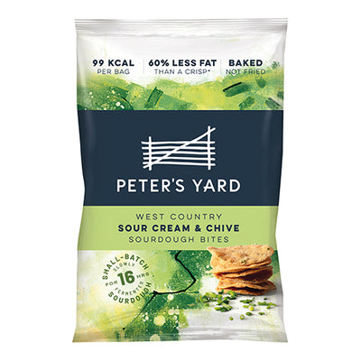 Peter's Yard West Country Sour Cream & Chive Sourdough Bites - Single Serve 26g   12