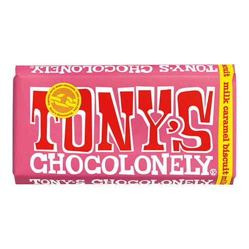 Tony's Chocolonely Milk Caramel Biscuit Fairtrade 180g   15