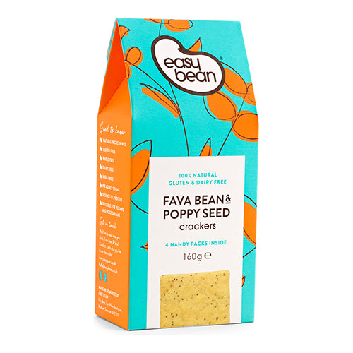 Easy Bean Fava Bean & Poppy Seed Cracker 150g   8