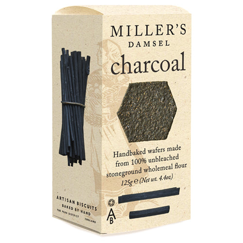 Artisan Biscuits Miller's Damsel Charcoal Wafers 125g   6