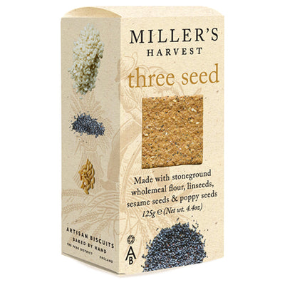 Artisan Biscuits Miller's Harvest Three Seed Wafers 125g   6