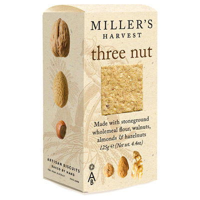 Artisan Biscuits Miller's Harvest Three Nut Wafers 125g   6