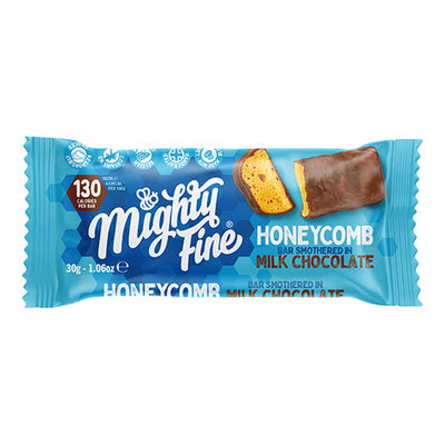 Mighty Fine Milk Chocolate Honeycomb 30g Bar   15