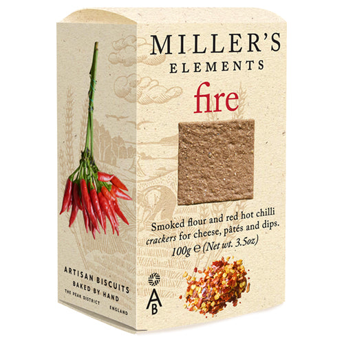 Artisan Biscuits Miller's Elements Fire Crackers 125g   12