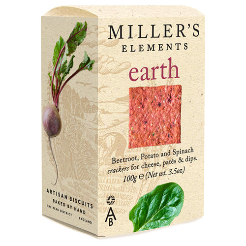 Artisan Biscuits Miller's Elements Earth Crackers 100g   12