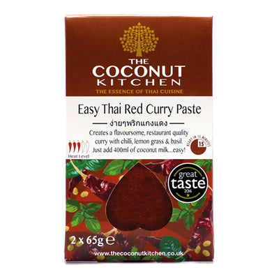 The Coconut Kitchen Easy Red Curry Paste 2x65g   6