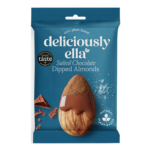 Deliciously Ella Salted Chocolate Dipped Almonds 27g   12