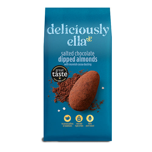 Deliciously Ella Salted Chocolate Dipped Almonds 81g  12