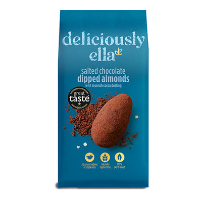 Deliciously Ella Salted Chocolate Dipped Almonds 81g  12