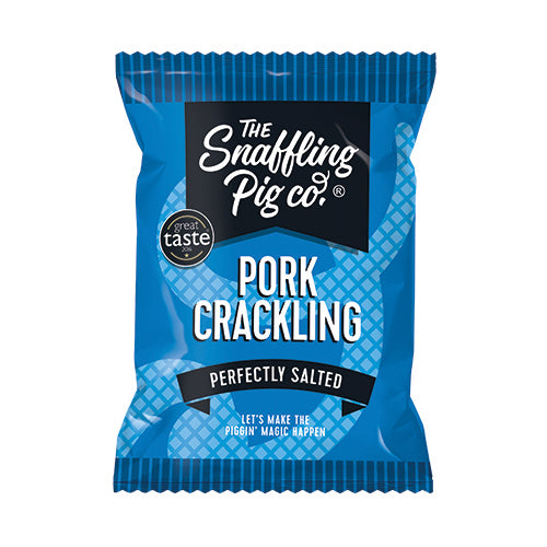 Snaffling Pig Perfectly Salted Pork Crackling Packets 45g   12