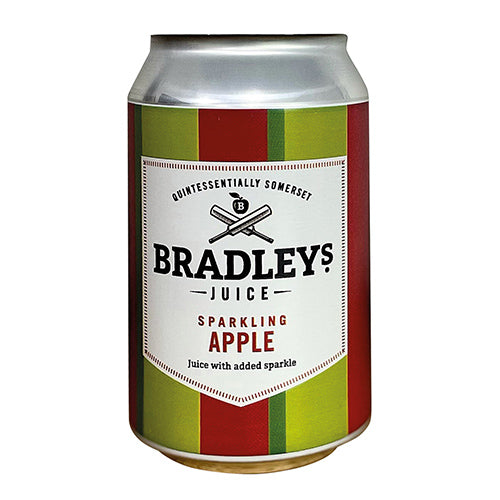Bradleys Sparkling Apple Juice 330ml Can   24