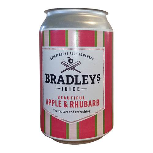 Bradleys Apple & Rhubarb Juice 330ml Can   24