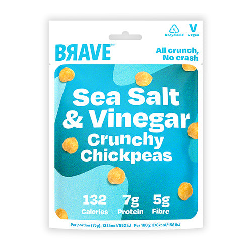 Brave Roasted Chickpeas Salt & Vinegar 35g   12