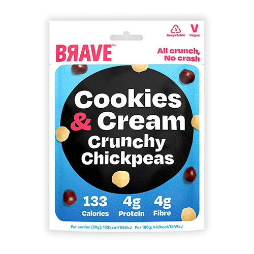Brave Roasted Chickpeas Cookies & Cream 35g   12