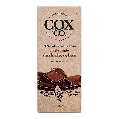 Cox&Co. 71% Plain Single Origin Chocolate Bar 35g   6