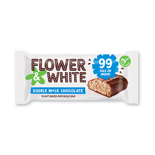 Flower & White Vegan Double M*lk Chocolate Meringue Bar   12