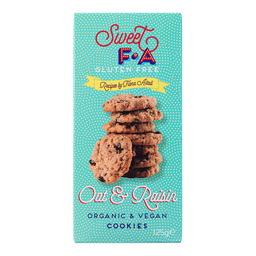 Sweet FA Gluten Free Oat & Raisin Cookies 125g   12
