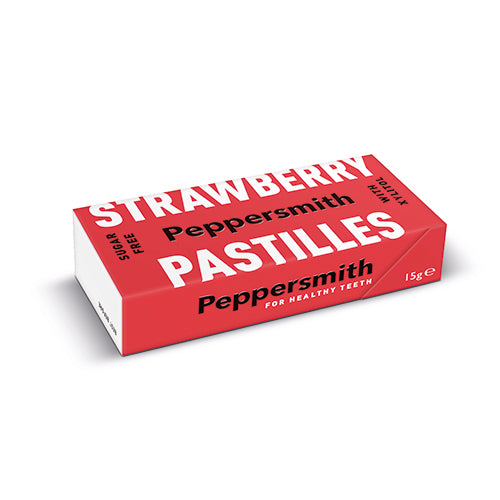 Peppersmith 100% Xylitol Strawberry Pastilles 15g   12