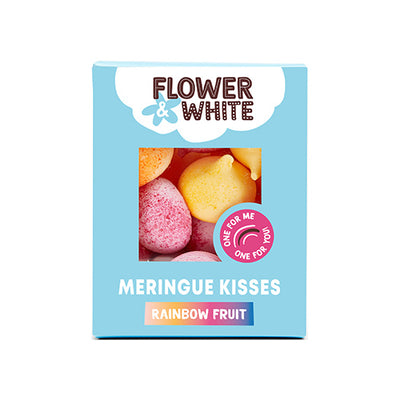 Flower & White Rainbow Fruit Meringue Kisses (aka Drops)   12