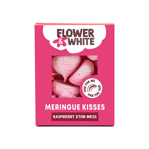 Flower & White White Chocolate & Raspberry Meringue Kisses (aka Drops)   12