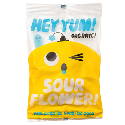 HEY YUM! Sour Flower Organic Sweets 100g   10