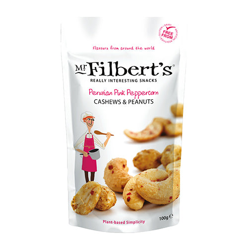 Mr Filberts Peruvian Pink Peppercorn Cashews & Peanuts 100g   12
