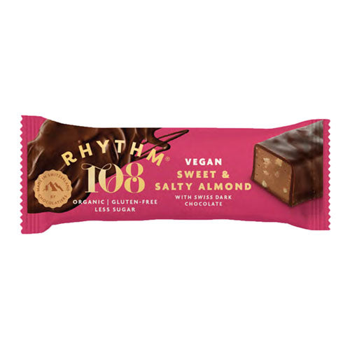 Rhythm 108 Organic Swiss Chocolate Bar - Sweet'n Salty Almond   15