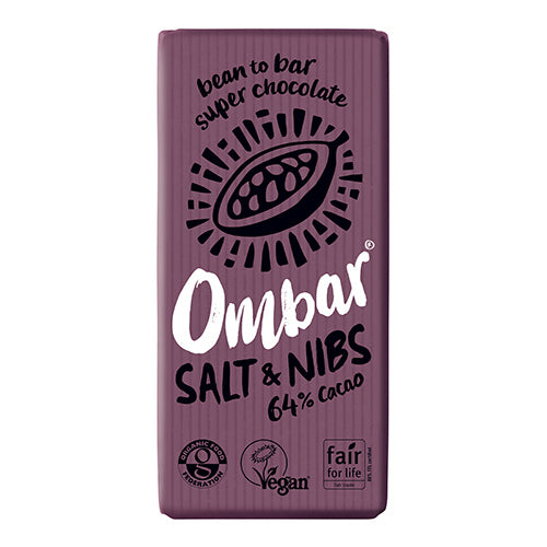 Ombar Salt & Nibs Chocolate Bar 70g   10