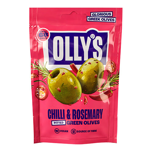 Olly's Olives The Bandit - Chilli & Rosemary Green Olives 50g 12